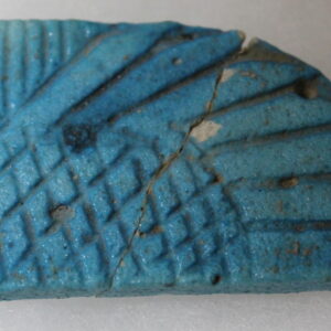 Egyptian Blue Faience Wing from a Winged Scarab