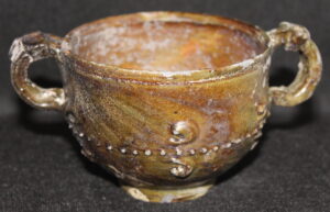 Green Porcelain Cup with Dragon Handles