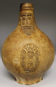 Salt Glazed Stoneware Bartmann Jug (Also called a Bellarmine jug)