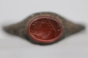 Bronze Ring with Intaglio of a Deer & Tree