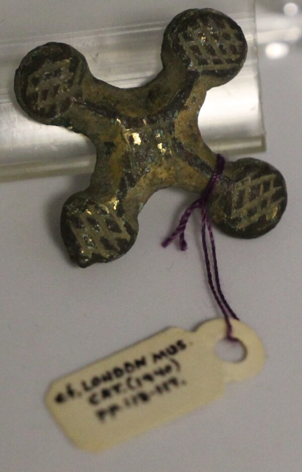 bronze gilded medieval cross