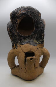 Painted Terracotta Seated Figure (Repaired)