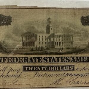 Confederate States $20 Bill
