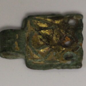 Decorated Anglo-Saxon gilded buckle