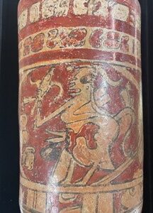 Pre-Columbian Maya Cylinder with Tale of the Twins