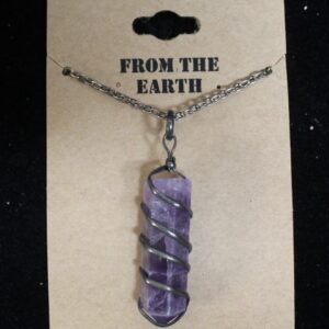 Amethyst Wrap Coil Necklace