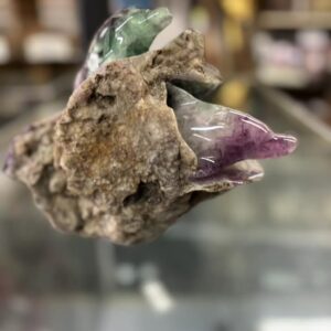 Dolphins Carved from Fluorite