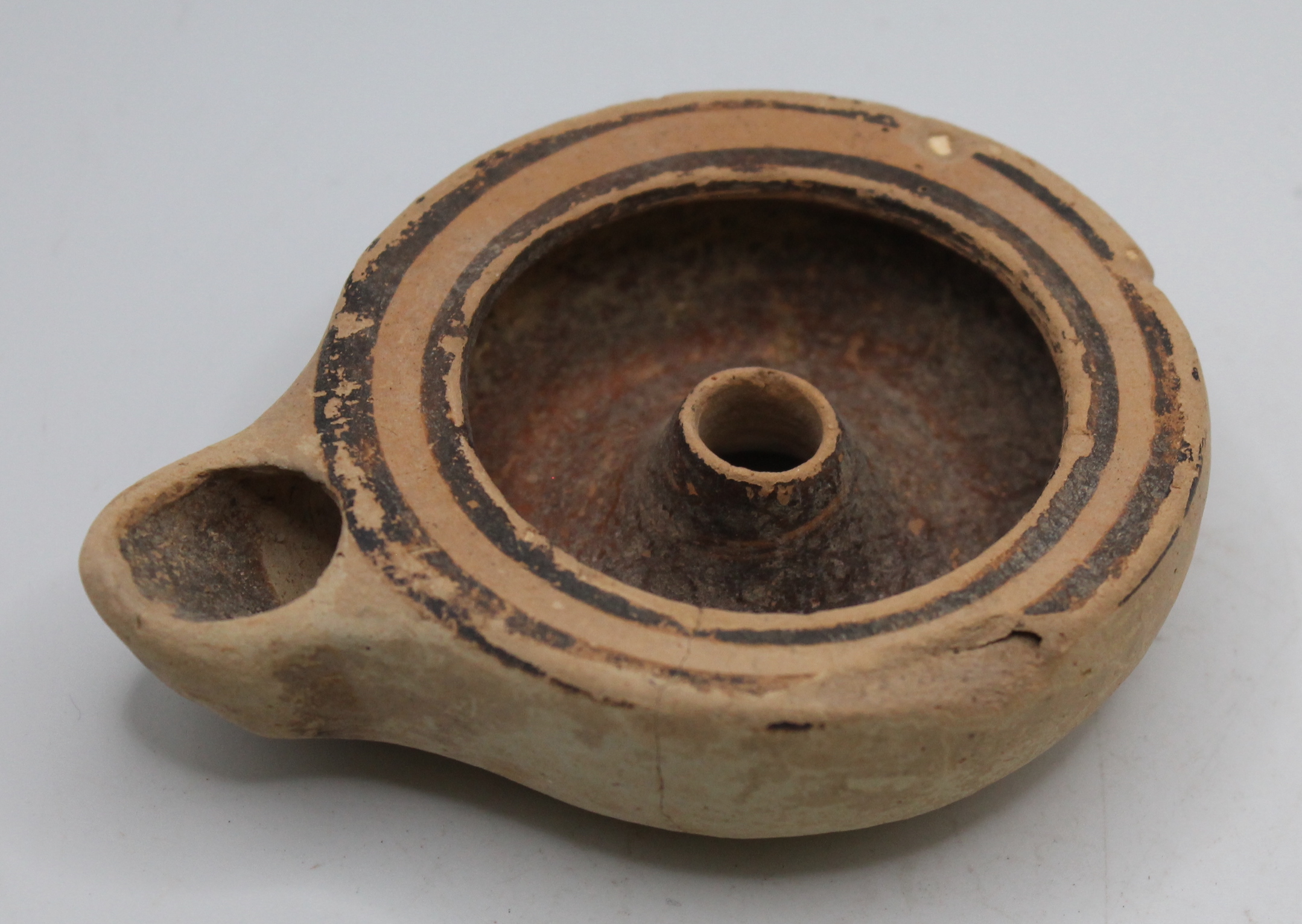 South Italian - Greek Terracotta Oil Lamp